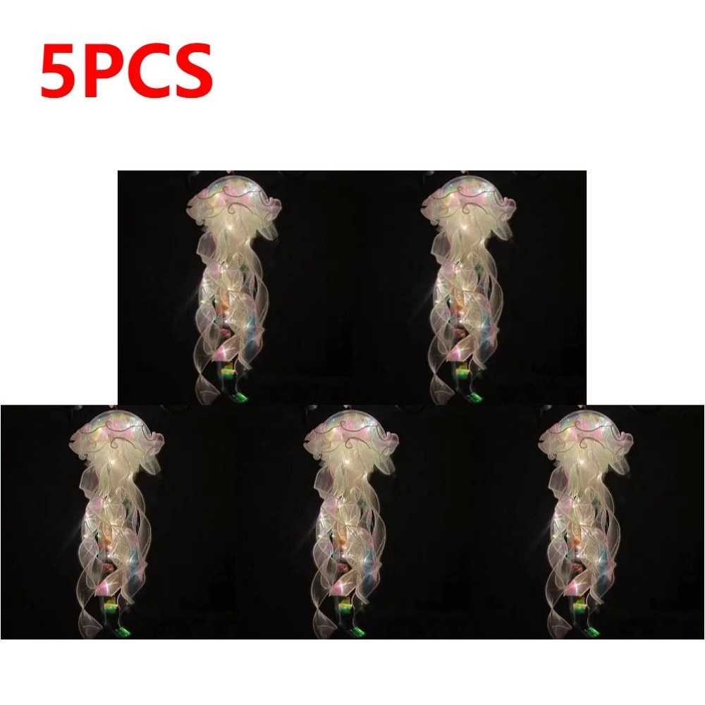 Colorful Jellyfish LED Night Light Hanging Pendant Ambient Lamp 20