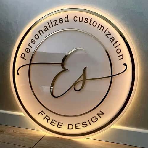 Custom Neon Sign Acrylic LED Business Logo Light Personalized Wall Sign