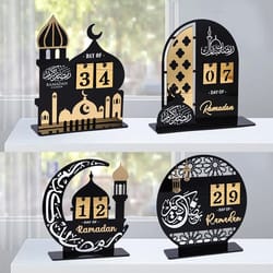 ramadan countdown calendar acrylic eid mubarak islamic decor ornament