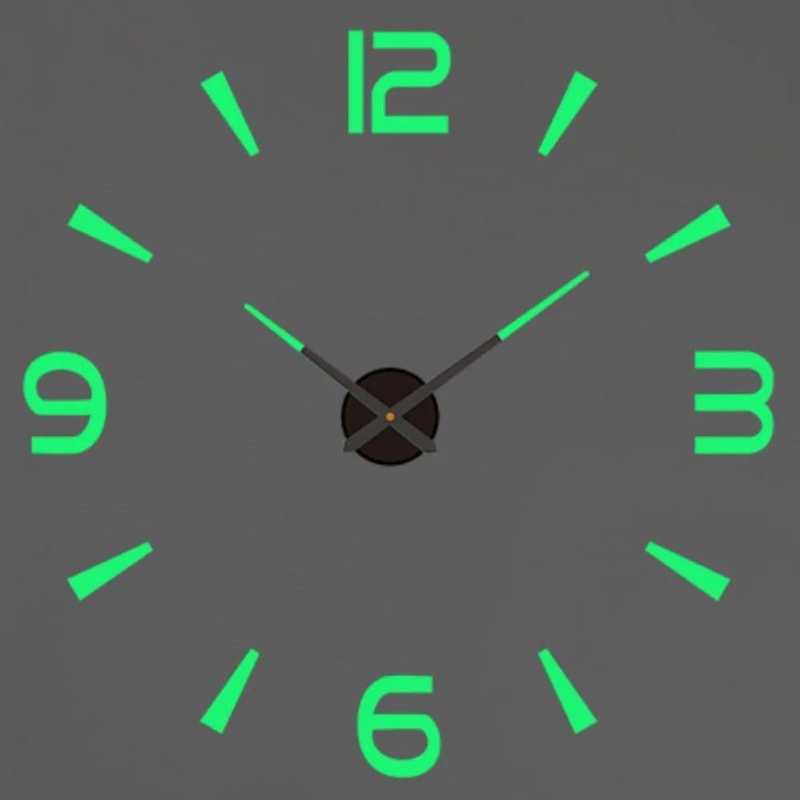 Large DIY 3D Wall Clock Modern Acrylic Mirror Decor Clock 4