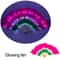 LED Folding Fan Light Up Hand Fan Glowing Party Festival Fan 16