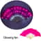 LED Folding Fan Light Up Hand Fan Glowing Party Festival Fan 17