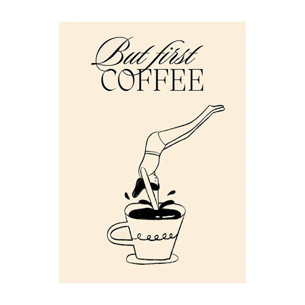 Coffee Diver Canvas Wall Art Modern Coffee Wall Art For Kitchen Decor 1