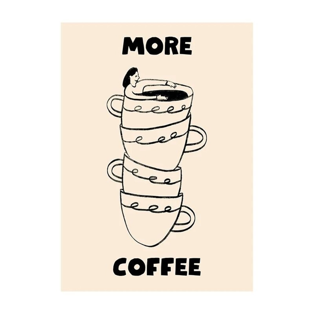 Coffee Diver Canvas Wall Art Modern Coffee Wall Art For Kitchen Decor 5