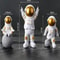Astronaut Figurine Set Space Desk Decoration Spaceman Statue Decor For Kids And Home 13