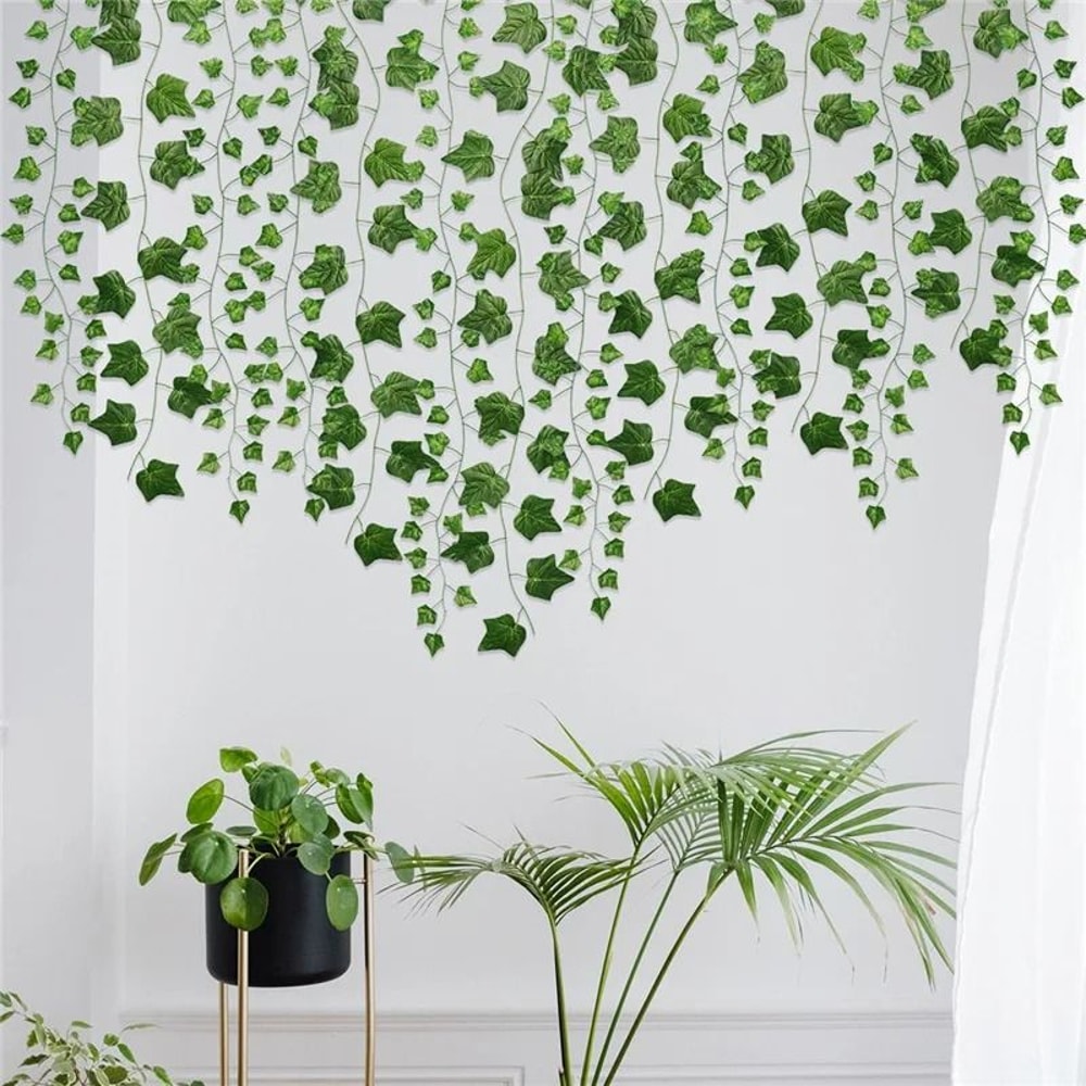 Artificial Ivy Garland Green Wall Decoration Fake Vine Leaves Decor For Home Styling 5