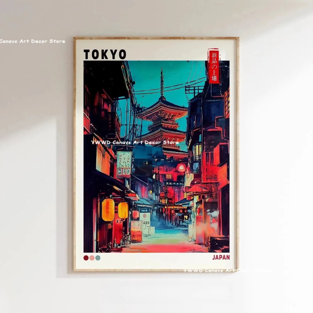 Hokusai Wave Canvas Japanese Wall Art Mount Fuji Wall Decor For Modern Home 0