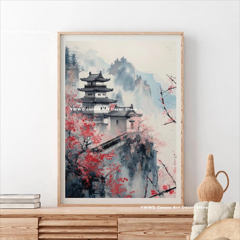 Hokusai Wave Canvas Japanese Wall Art Mount Fuji Wall Decor For Modern Home 4