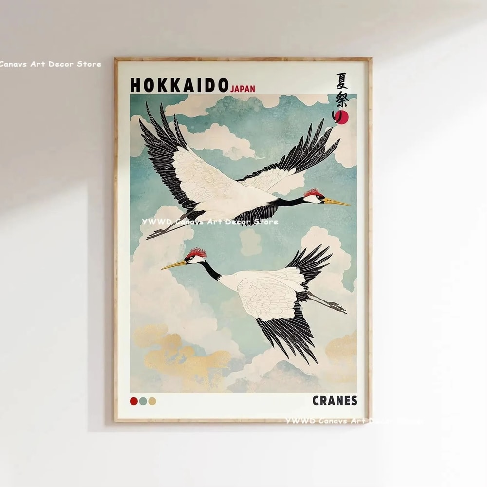 Hokusai Wave Canvas Japanese Wall Art Mount Fuji Wall Decor For Modern Home 5