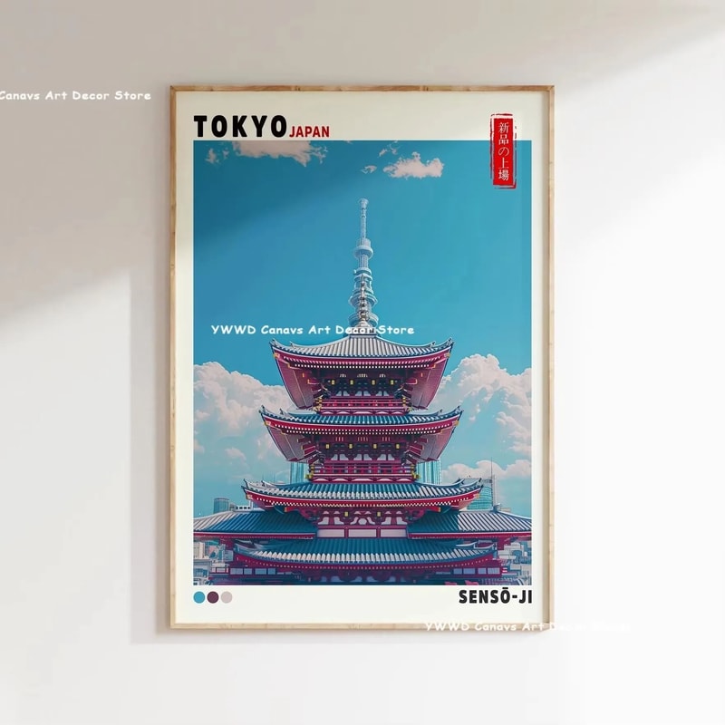 Hokusai Wave Canvas Japanese Wall Art Mount Fuji Wall Decor For Modern Home 10