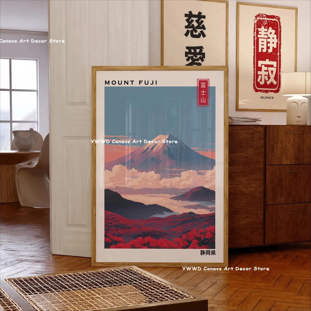 Hokusai Wave Canvas Japanese Wall Art Mount Fuji Wall Decor For Modern Home 11
