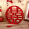 Double Happiness Chinese Wedding Decor Red XI Symbol Wooden Decoration For Home And Events 4