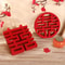 Double Happiness Chinese Wedding Decor Red XI Symbol Wooden Decoration For Home And Events 5