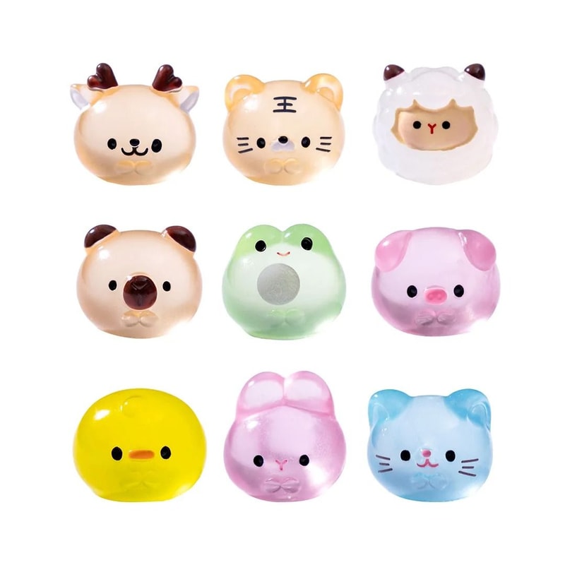 Glow In The Dark Mini Resin Animal Figurines Fairy Garden Accessories Set 0