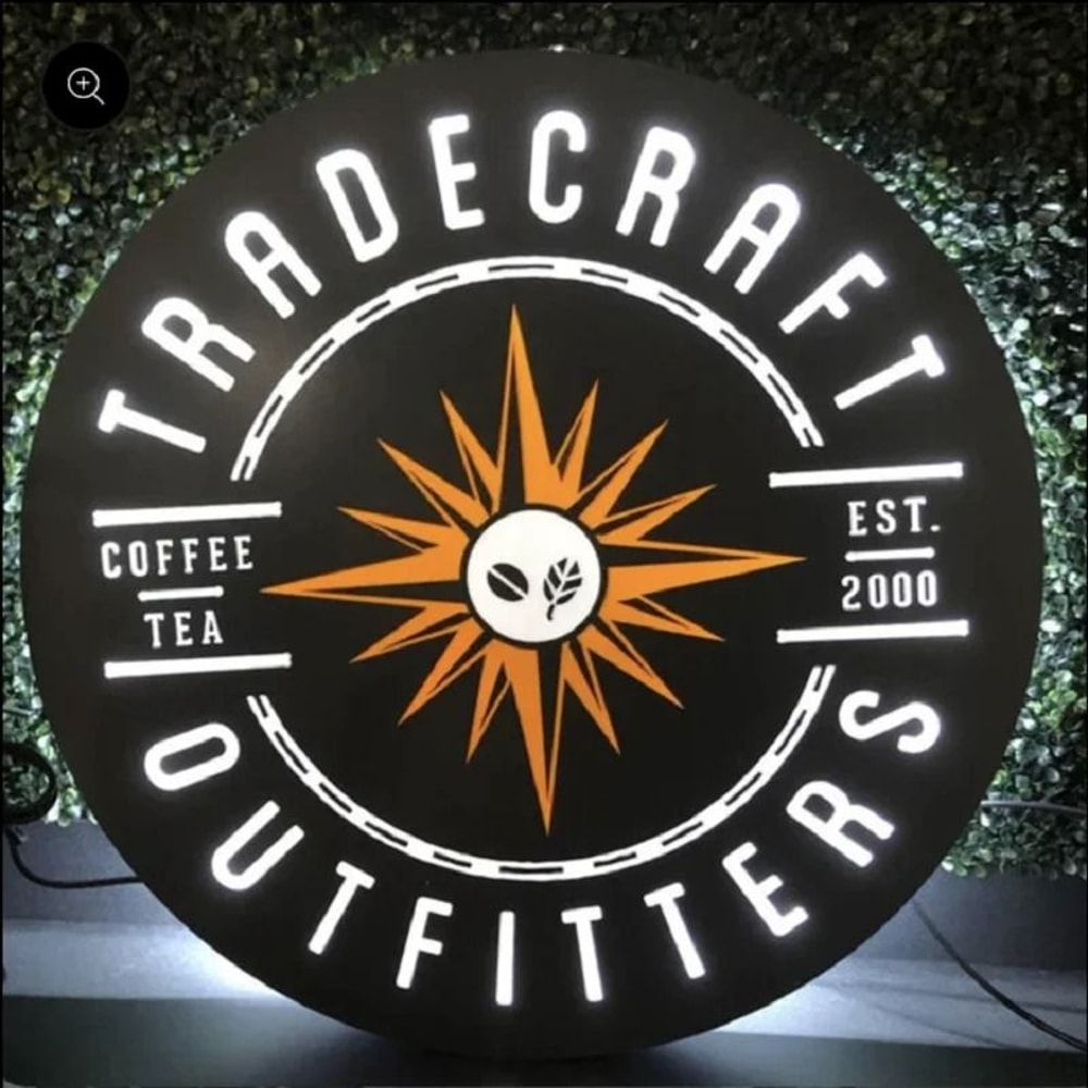 Custom LED Lightbox Sign Outdoor Double Sided Round Projecting Shop Sign 7