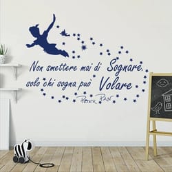 peter pan wall sticker inspirational quote kids room nursery wall decal