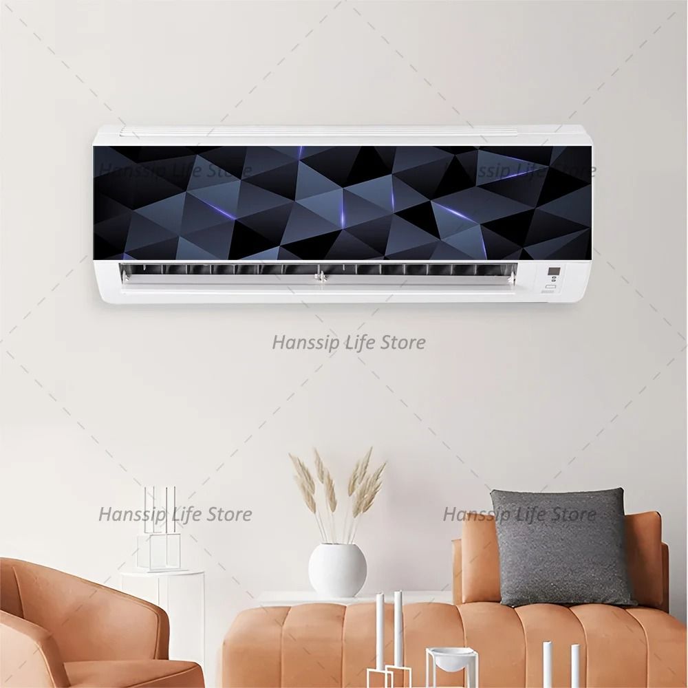3D Geometric Air Conditioner Sticker Abstract AC Cover Wall Panel Decal 3