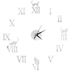 diy mirror wall clock sticker frameless modern large wall clock decor