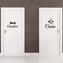 french kitchen door wall sticker chef vinyl bedroom door decal decor