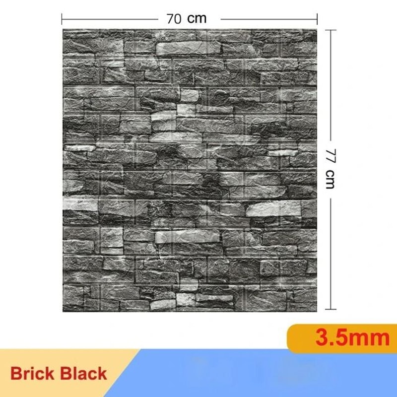 3D Brick Wall Sticker Self Adhesive Foam Panels Peel And Stick Wallpaper Set 5