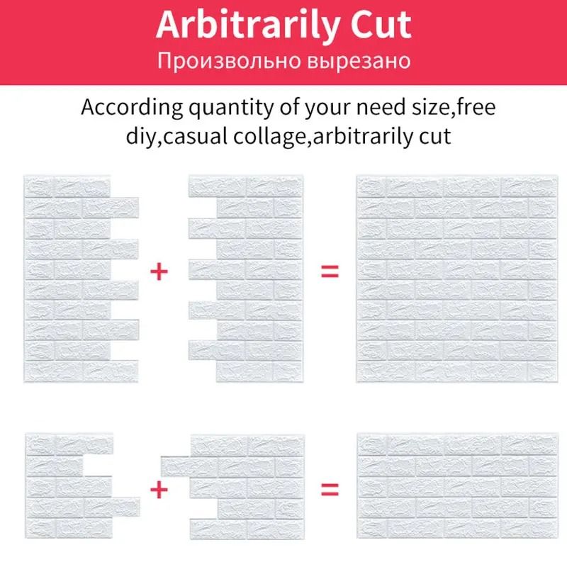 3D Brick Wall Sticker Self Adhesive Foam Panels Peel And Stick Wallpaper Set 21