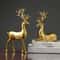 Gold Christmas Reindeer Decor Set Holiday Table Elk Figurines Home Accent 3
