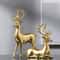 Gold Christmas Reindeer Decor Set Holiday Table Elk Figurines Home Accent 0