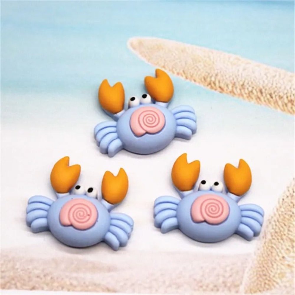 Mini Resin Beach Decorations Nautical DIY Craft Marine Flatback Charms Set 0