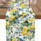 Lemon Table Runner Floral Linen Vintage Fruit Farmhouse Dining Decor 0