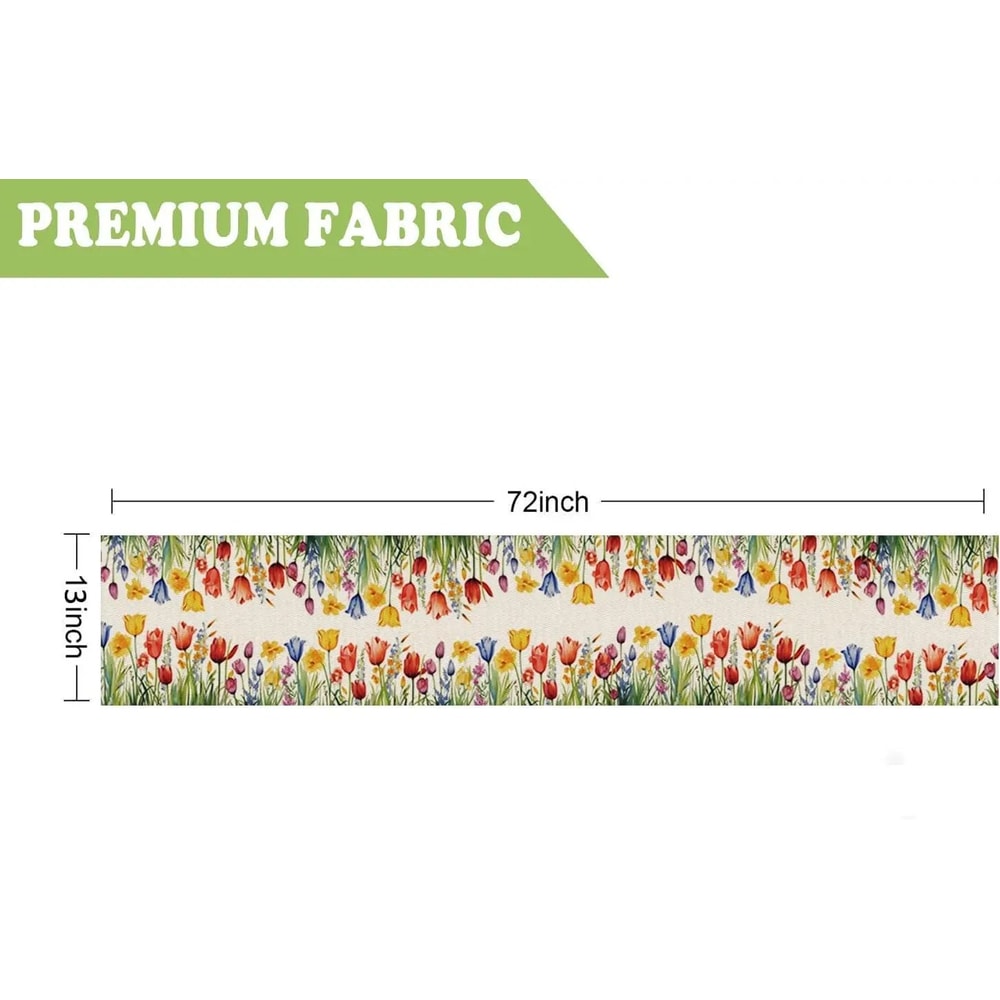 Sunflower Table Runner Floral Linen Farmhouse Spring Wedding Table Decor 4