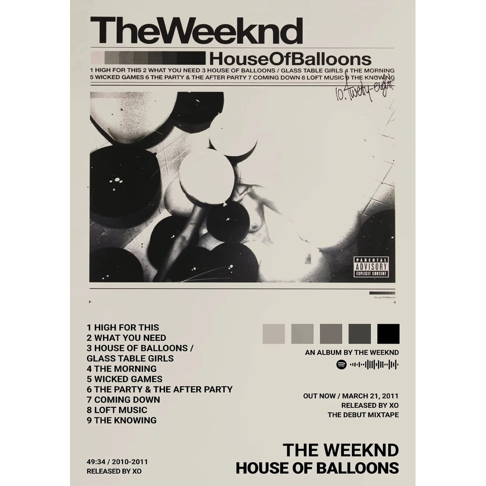 The Weeknd Music Album Canvas Print Hip Hop Wall Art For Room Decor 1