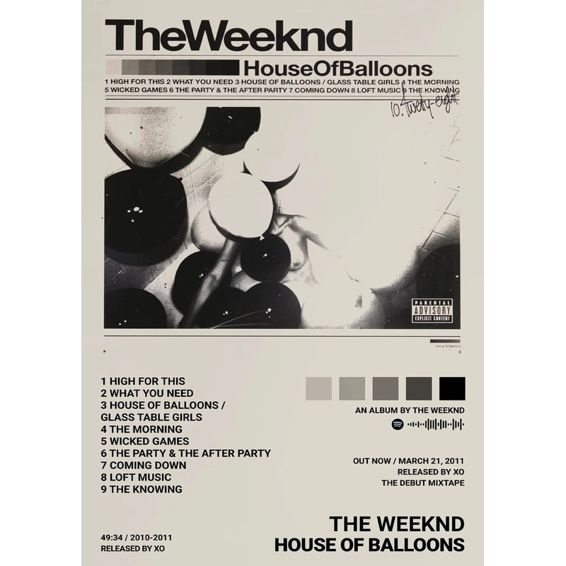 The Weeknd Music Album Canvas Print Hip Hop Wall Art For Room Decor 1