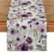 Watercolor Floral Linen Table Runner Green Plant Dining Table Decor 0