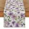 Watercolor Floral Linen Table Runner Green Plant Dining Table Decor 5