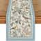 Blue Bird Floral Linen Table Runner Elegant Dining Table Decor 0