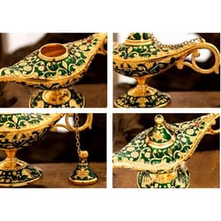 vintage aladdin magic lamp genie lamp decor metal ornament