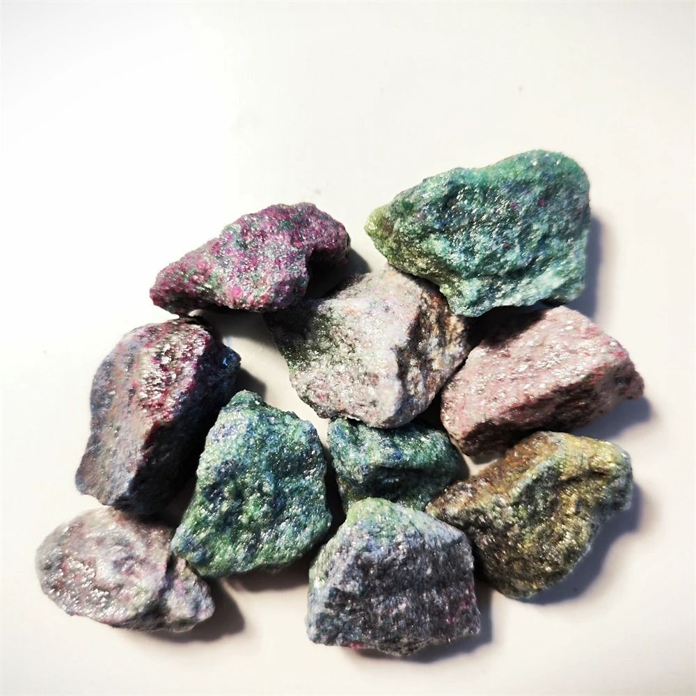 Natural Raw Gemstone Specimen Fluorescent Mineral Stone Display Decor 1