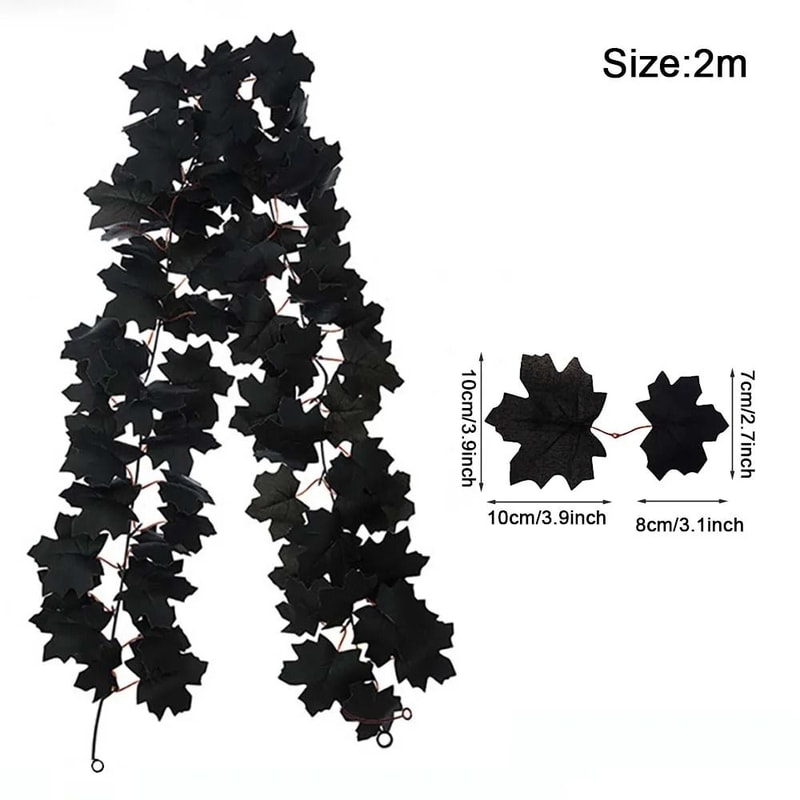 Artificial Maple Leaf Garland Autumn Fall Decor Hanging Vine For Home And Events 11
