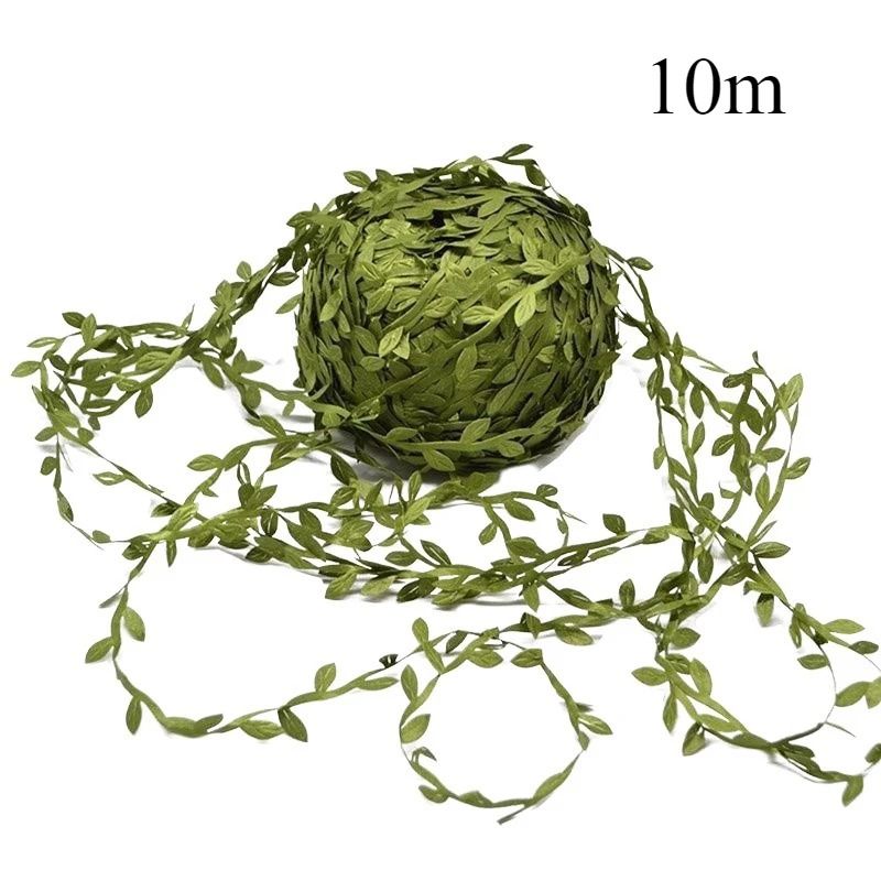 Artificial Green Leaf Vine Ribbon DIY Craft Garland For Wedding And Decor 3