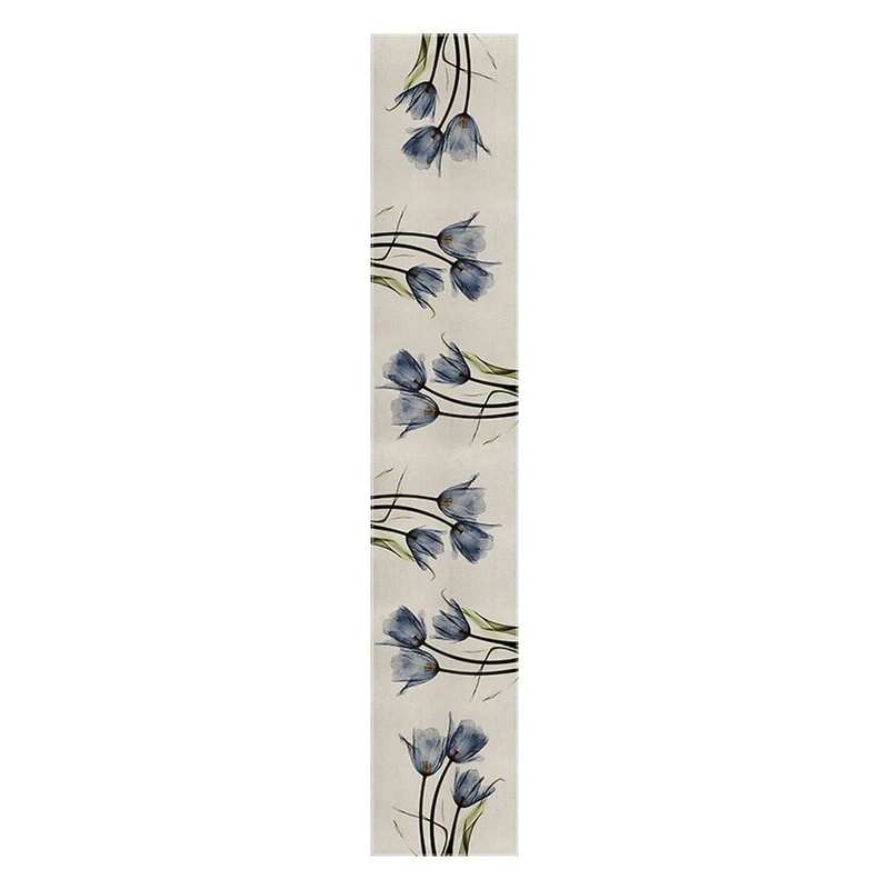 Tulip Linen Table Runner Farmhouse Floral Dining Table Decor 0