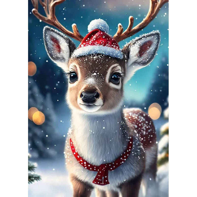 Classic Christmas Canvas Wall Art Santa Claus And Tree Holiday Decor 8