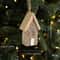 Wooden Christmas House Ornament Rustic Tree Hanging Holiday Decor 4