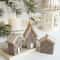 Wooden Christmas House Ornament Rustic Tree Hanging Holiday Decor 9