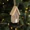 Wooden Christmas House Ornament Rustic Tree Hanging Holiday Decor 10
