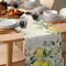 Eucalyptus Lemon Linen Table Runner Fresh Floral Dining Decor 1