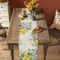 Eucalyptus Lemon Linen Table Runner Fresh Floral Dining Decor 4