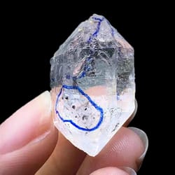 herkimer diamond crystal raw black stone energy healing decor