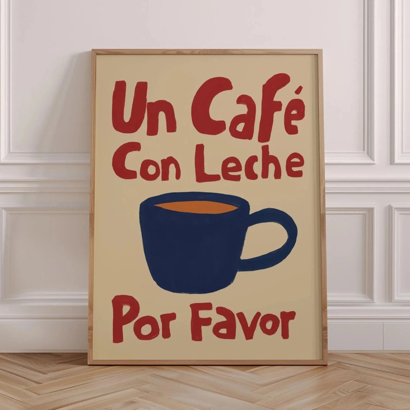 But First Cafecito Canvas Print Minimalist Spanish Coffee Wall Art 20