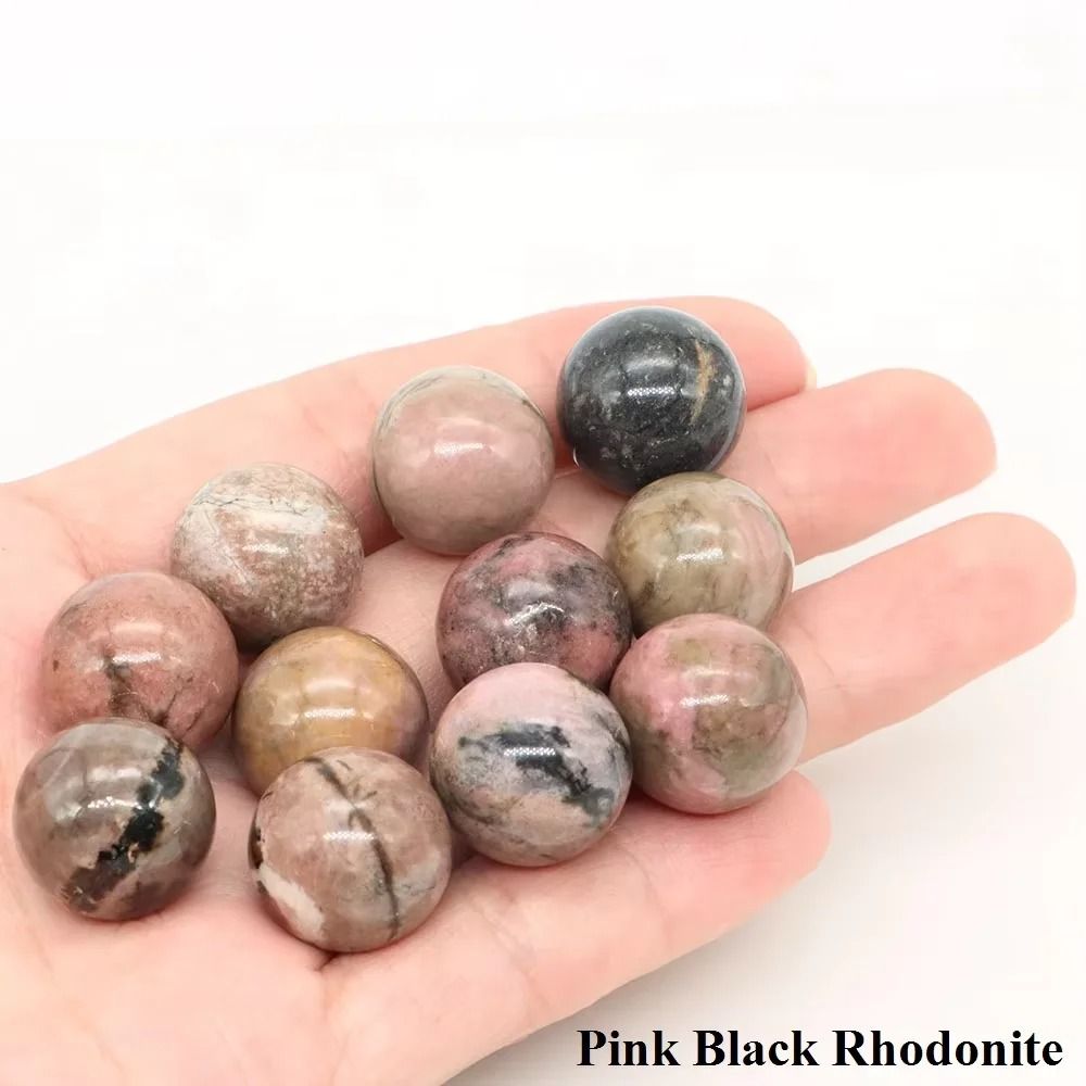 Natural Crystal Sphere Ball Amethyst Rose Quartz Healing Gem Decor 24