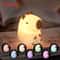 Cute Pear Silicone Night Light Touch Control Rechargeable Kids Bedside Lamp 3
